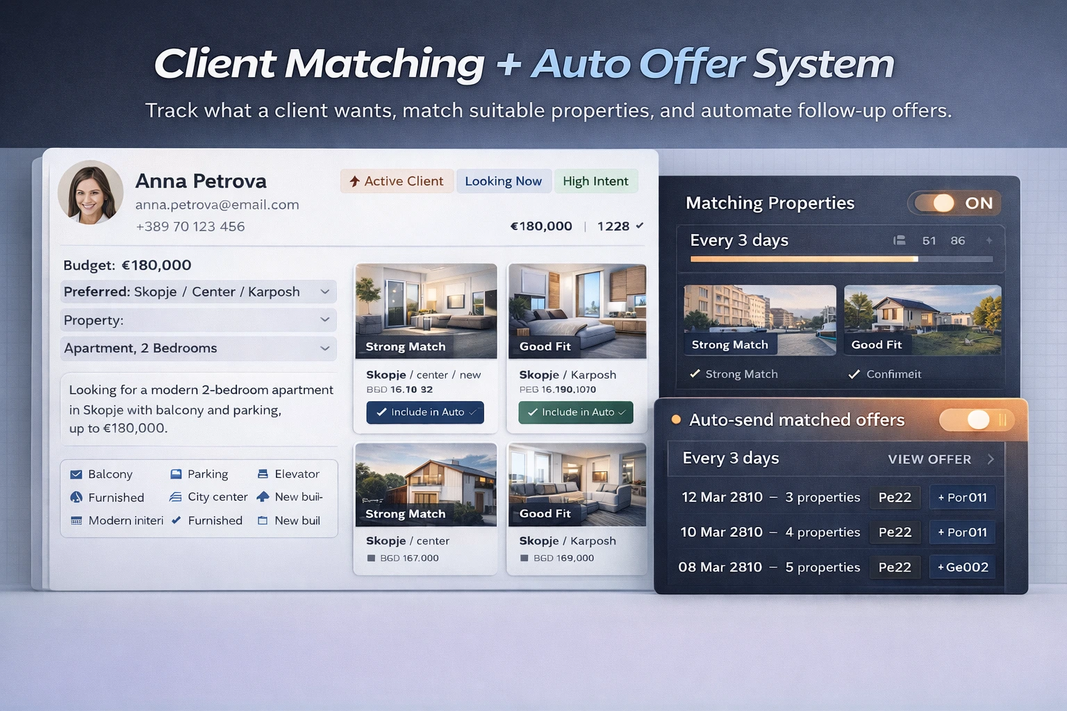 Property content and social media automation preview