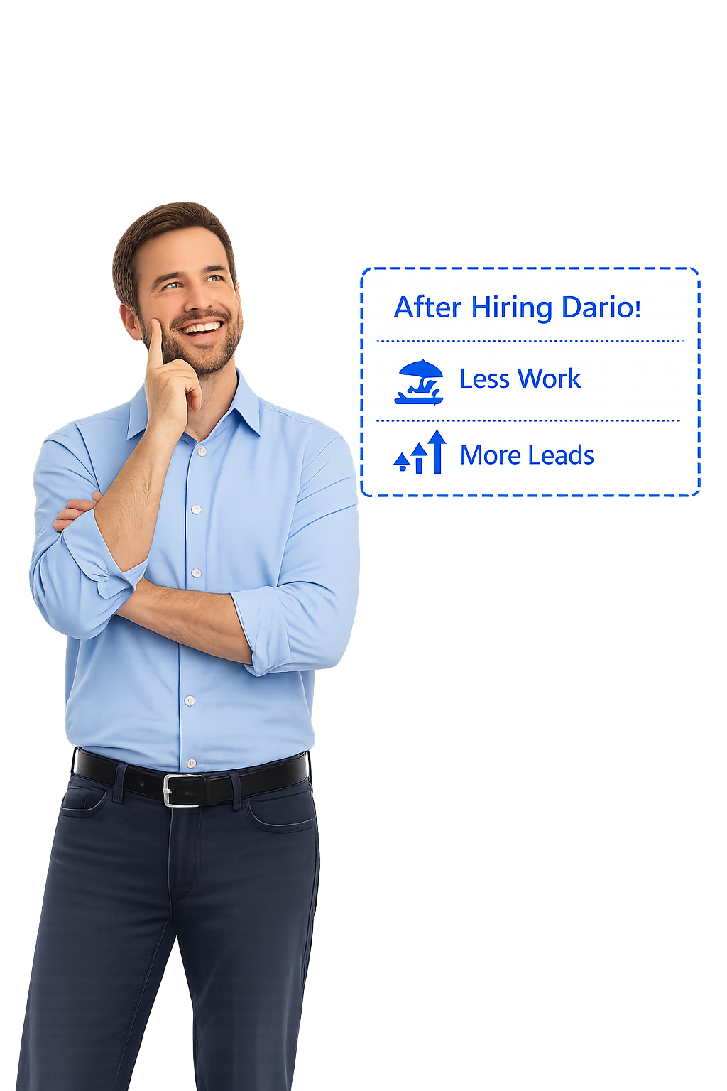 Real estate team with a happy client