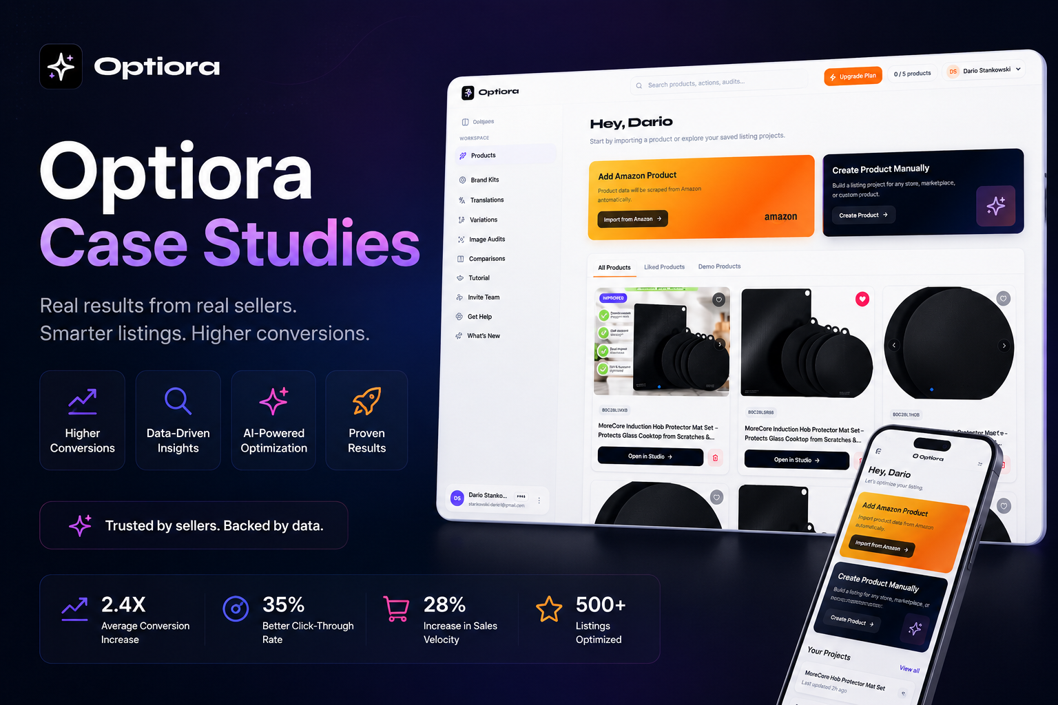 Optiora — AI Amazon listing image optimizer