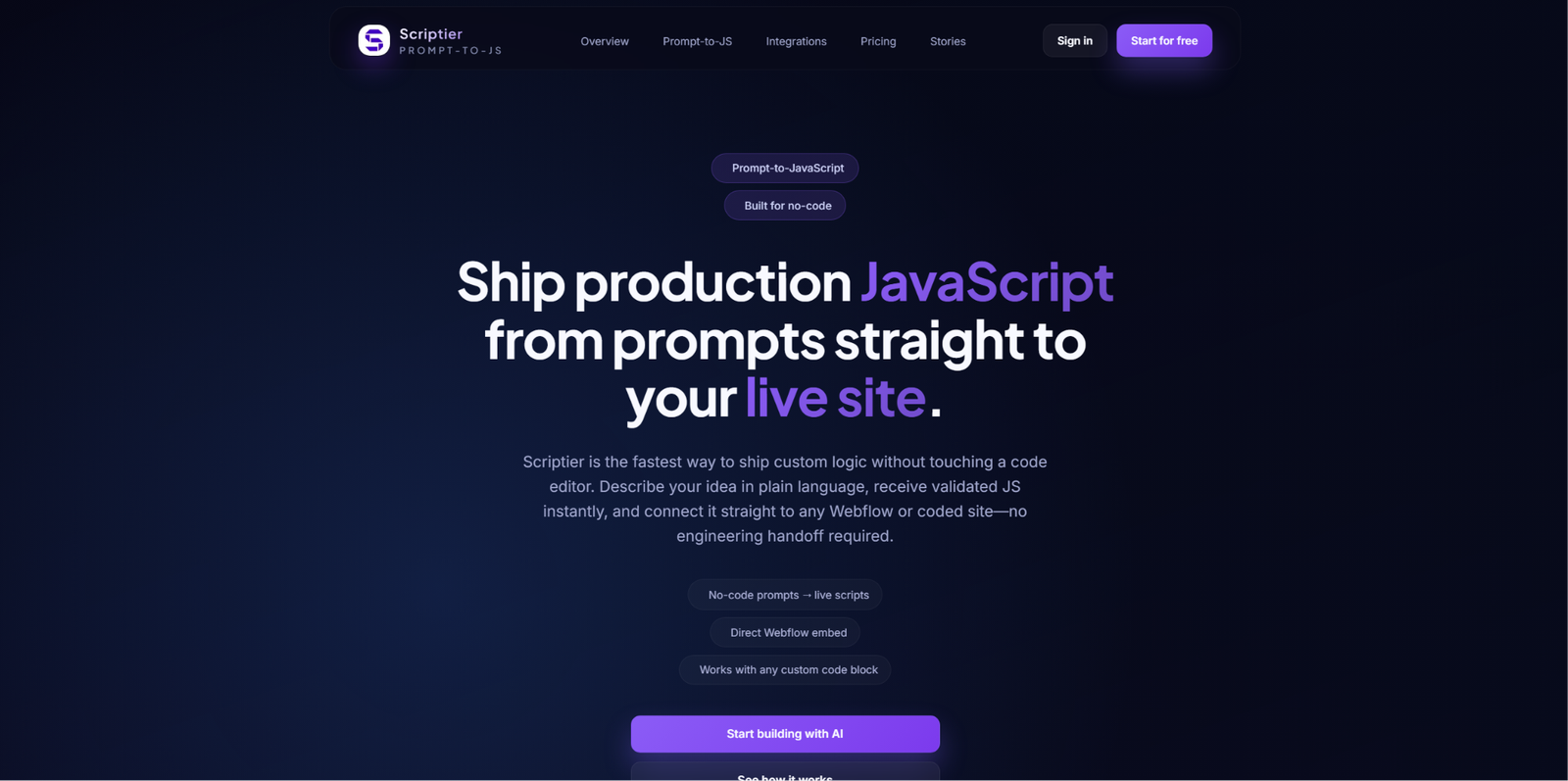Scriptier — AI website editing copilot