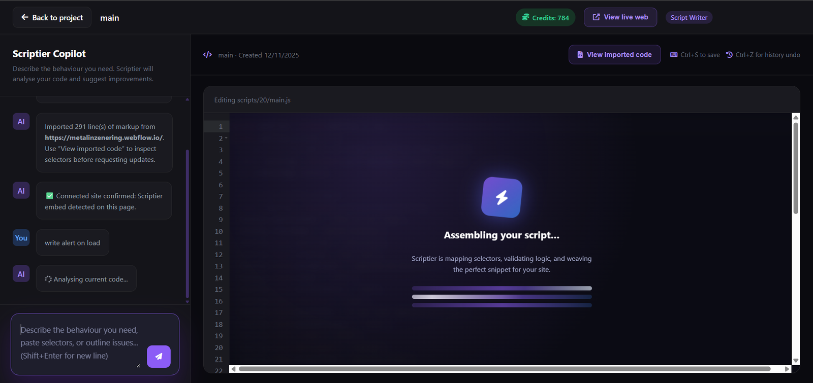 Deployed scripts overview